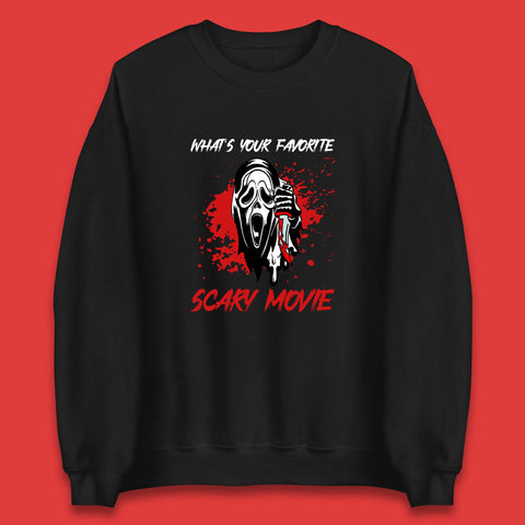 What's Your Favorite Scary Movie Halloween Scream Ghost Face Horror Movie Unisex Sweatshirt