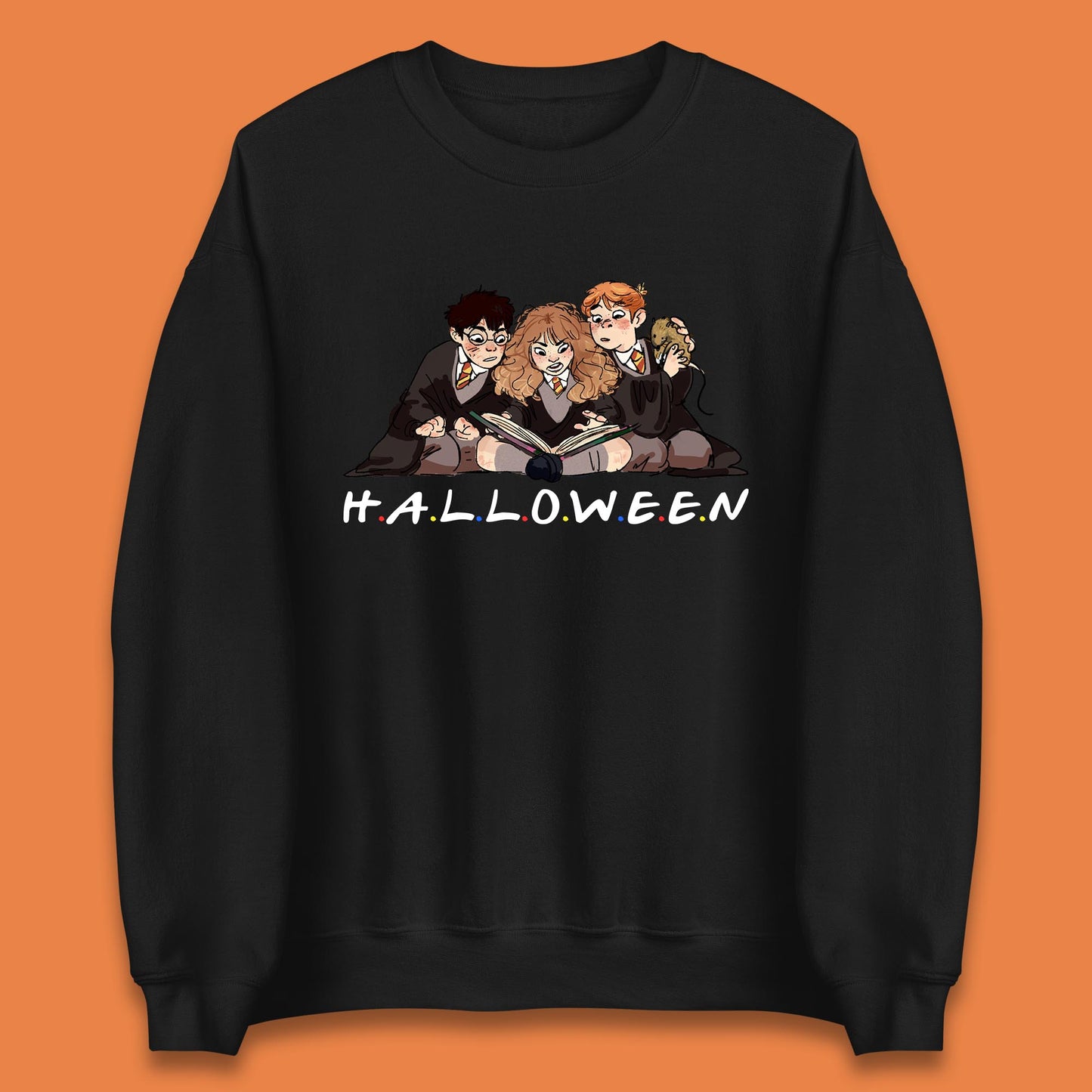 Halloween Harry Potter Series Character Harry, Ron and Hermione Friends Movie Spoof Fantasy Novels Film  Unisex Sweatshirt