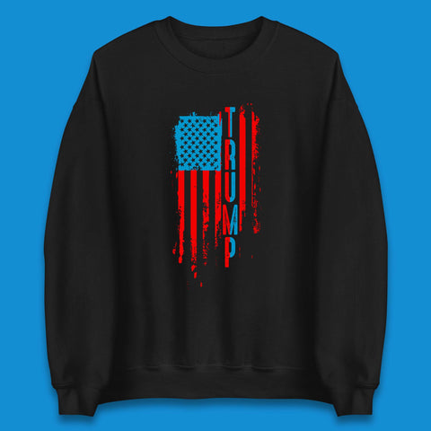 Trump's America USA Flag Patriotic Donald Trump Pro America Election 2024 Unisex Sweatshirt