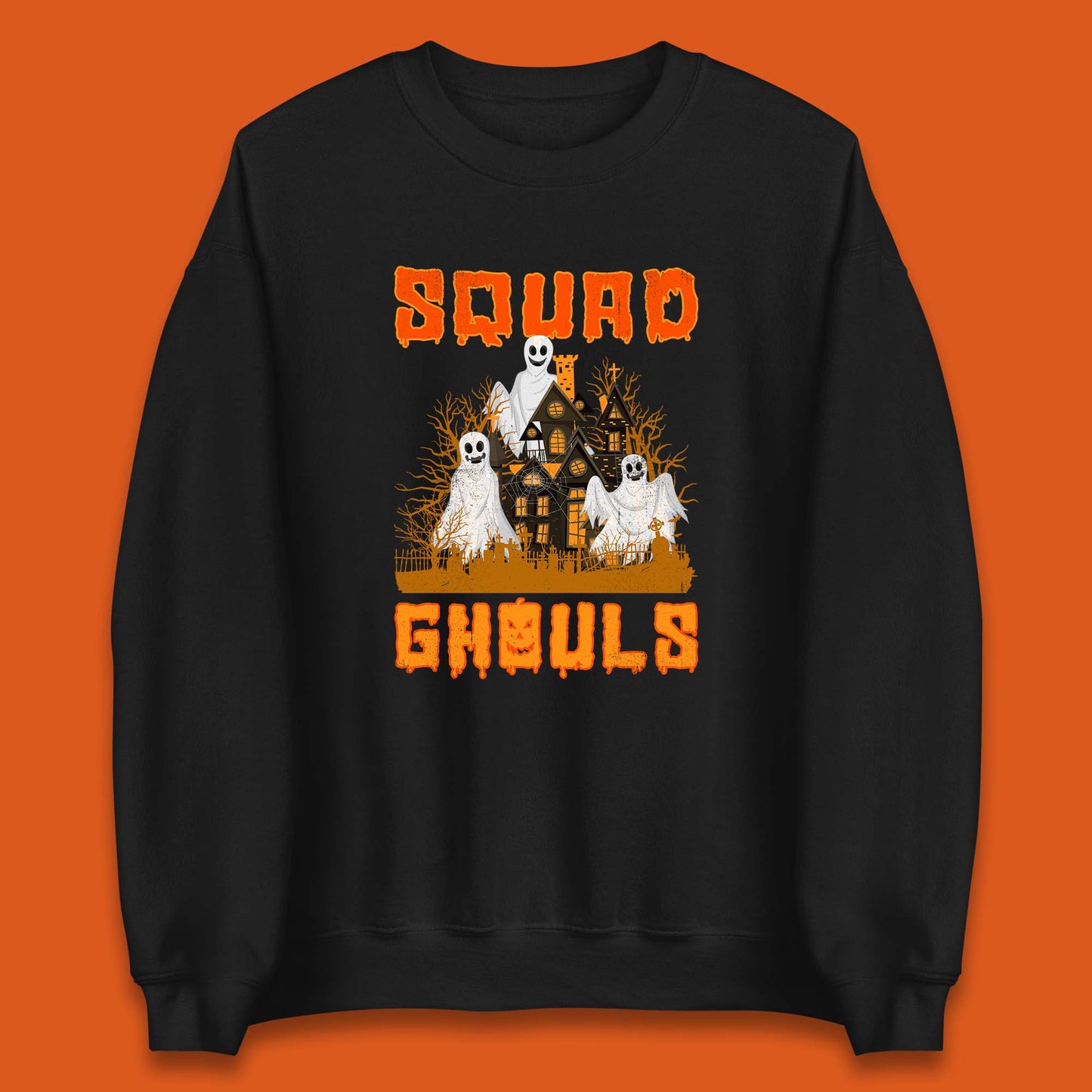 Squad Ghouls Halloween Boo Ghost Horror Scary Haunted House Unisex Sweatshirt