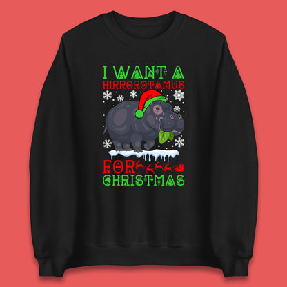 I Want A Hippopotamus For Christmas Unisex Sweatshirt