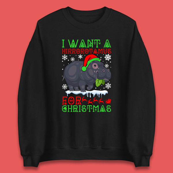 I Want A Hippopotamus For Christmas Unisex Sweatshirt