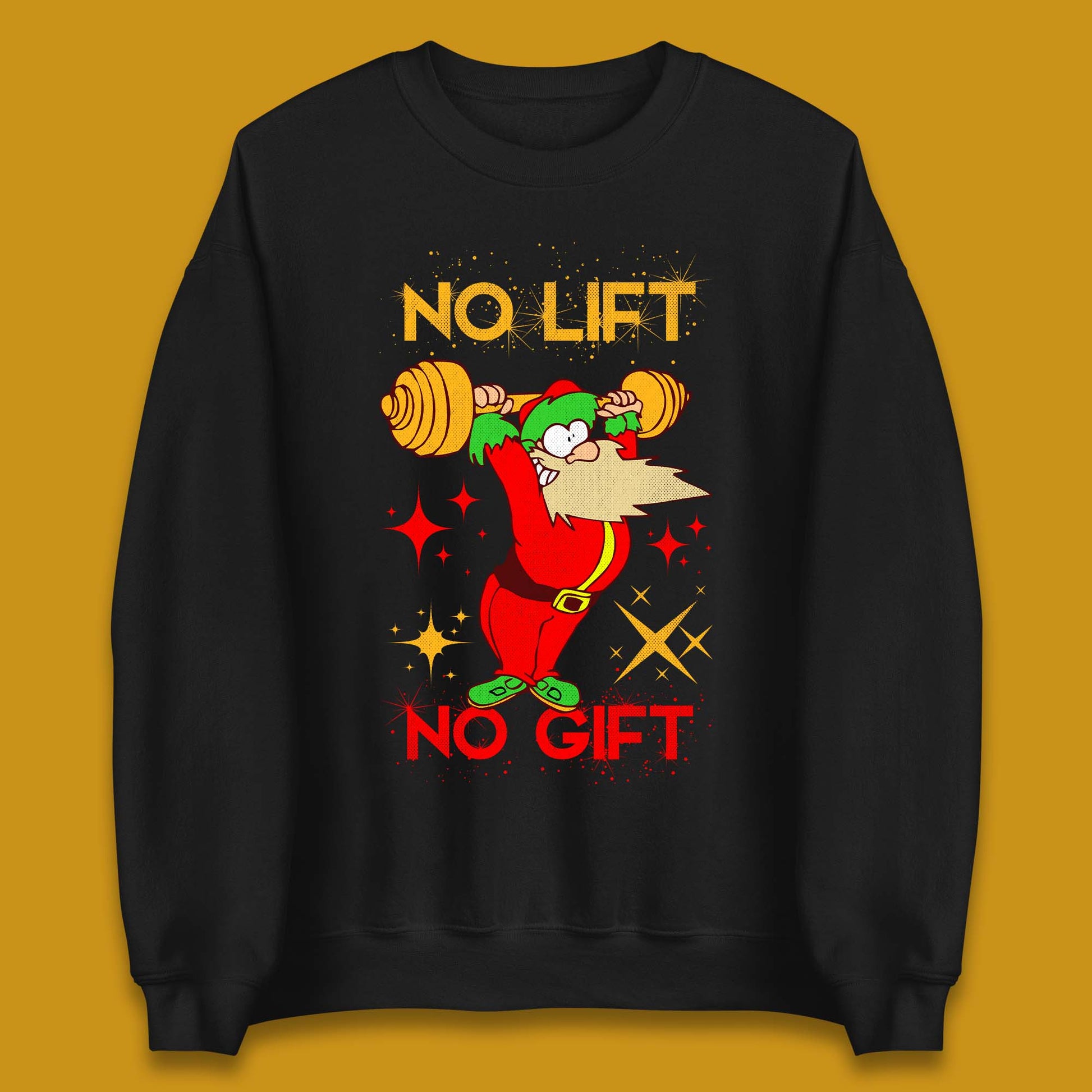 santa workout christmas sweatshirt