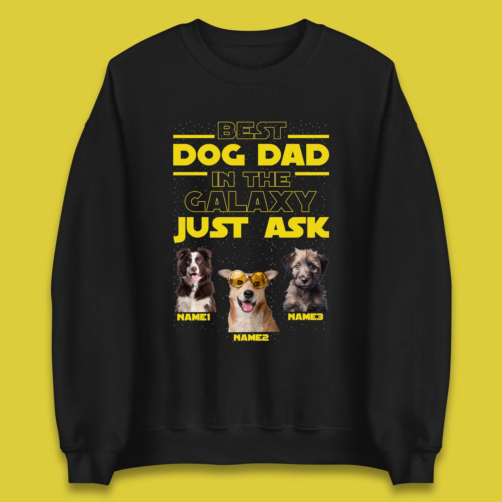 Personalised Best Dog Dad Unisex Sweatshirt