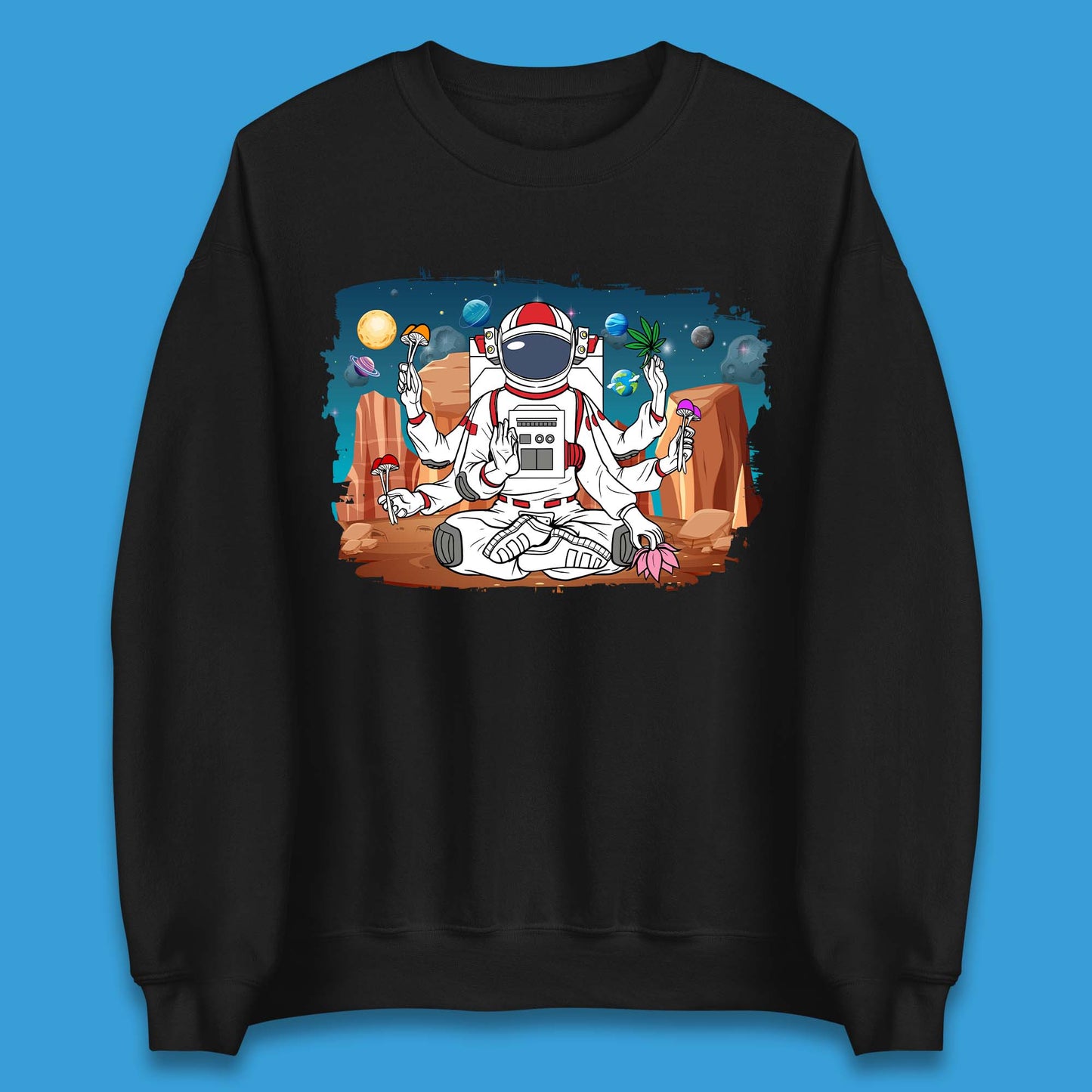 Meditating Astronaut Yoga Unisex Sweatshirt