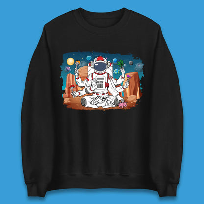 Meditating Astronaut Yoga Unisex Sweatshirt