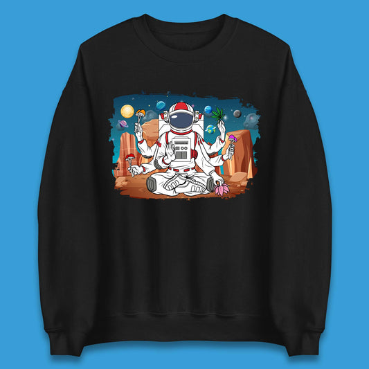 Meditating Astronaut Yoga Unisex Sweatshirt