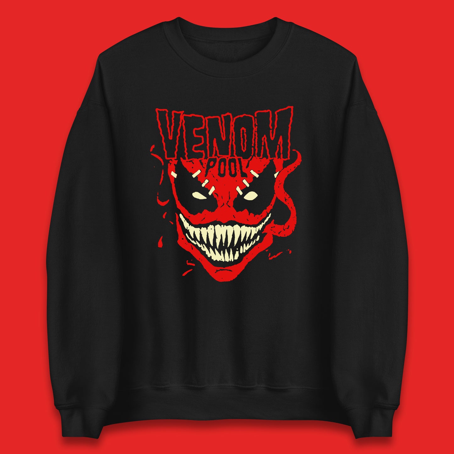 Venom Pool Marvel Avengers Venom Face Venom-Pool Marvel Comics Superhero Marvel Universe Movie Character Unisex Sweatshirt