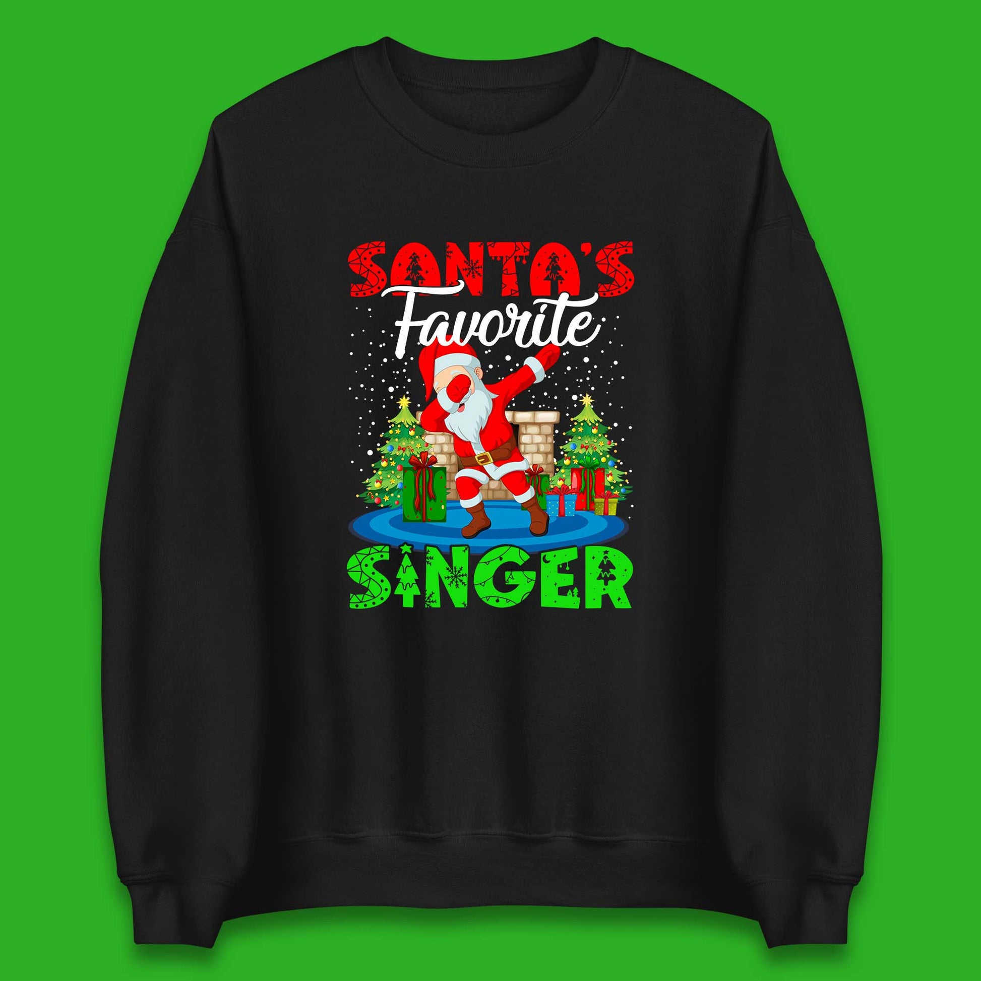 christmas dabbing santa sweatshirt