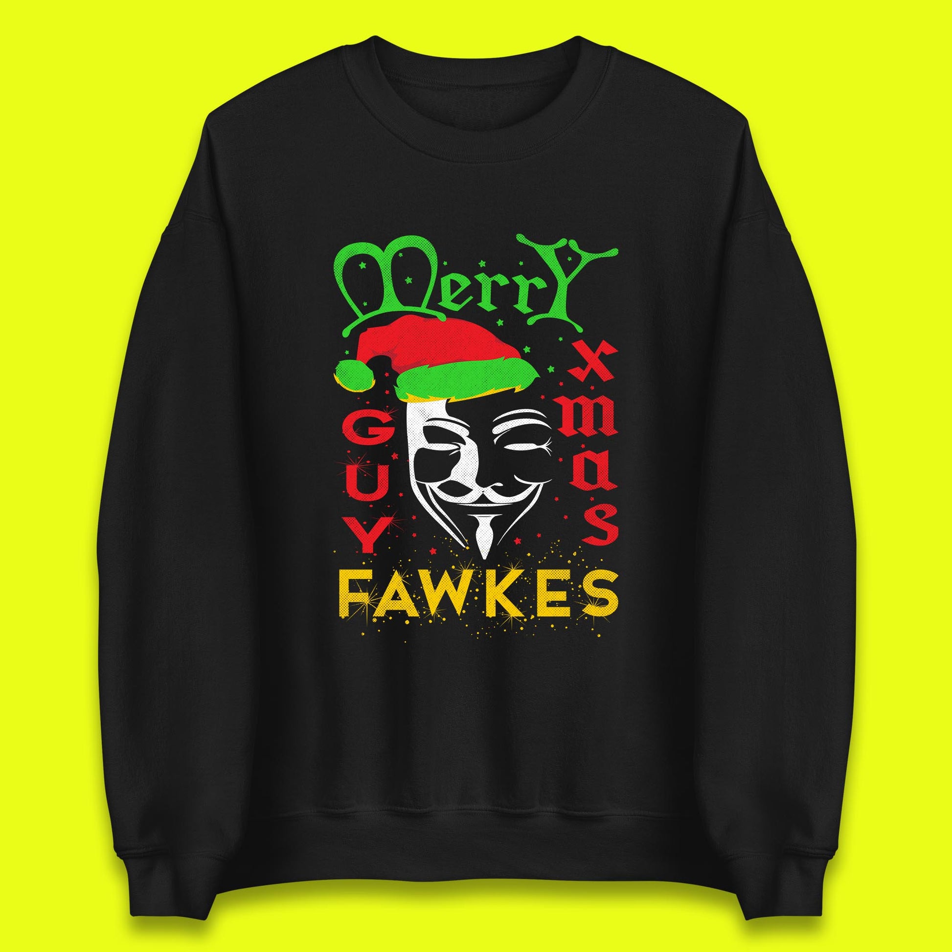 anonymous mask christmas sweatshirt