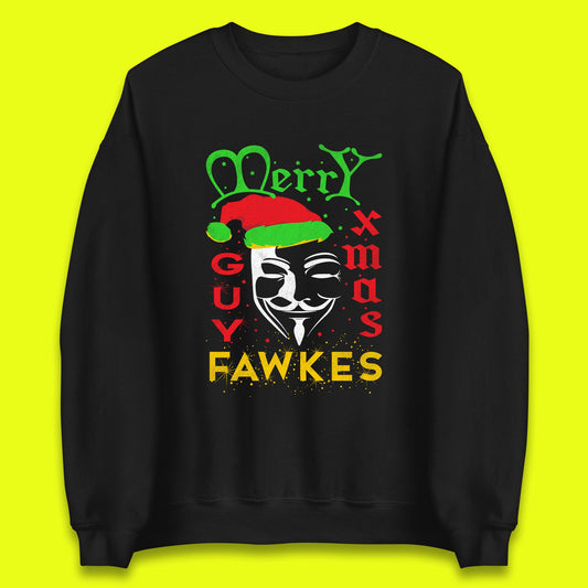 anonymous mask christmas sweatshirt