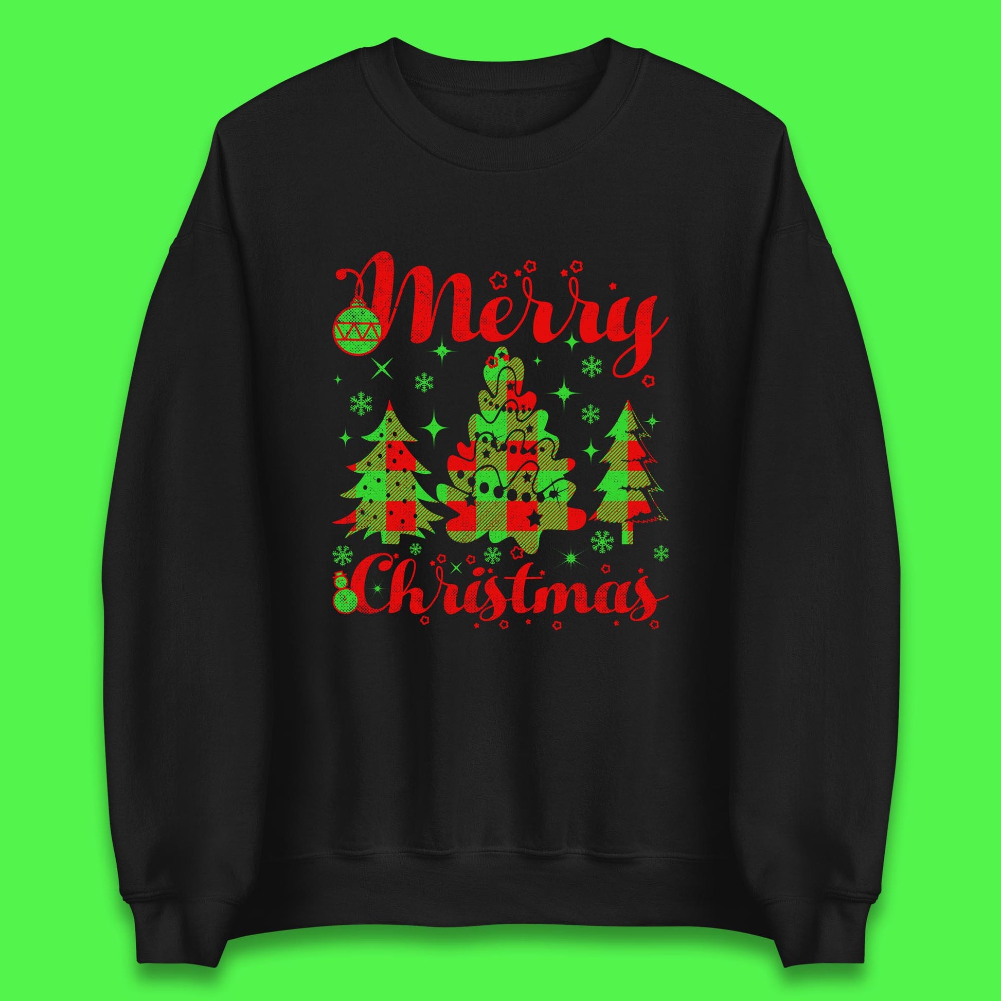 merry christmas trees sweatshirt