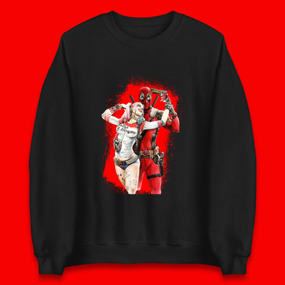 Hot DC Anime Suicide Squad Harley Quinn Deadpool Fanfiction Poster Funny Superheroes DC Comics Deadpool E Quinn Unisex Sweatshirt