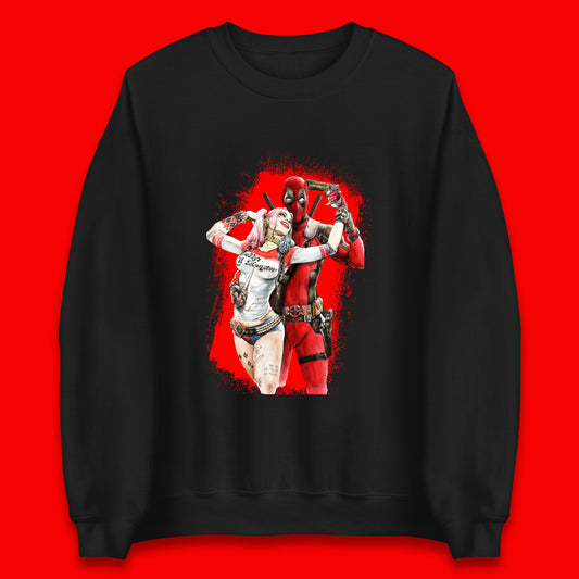 Hot DC Anime Suicide Squad Harley Quinn Deadpool Fanfiction Poster Funny Superheroes DC Comics Deadpool E Quinn Unisex Sweatshirt