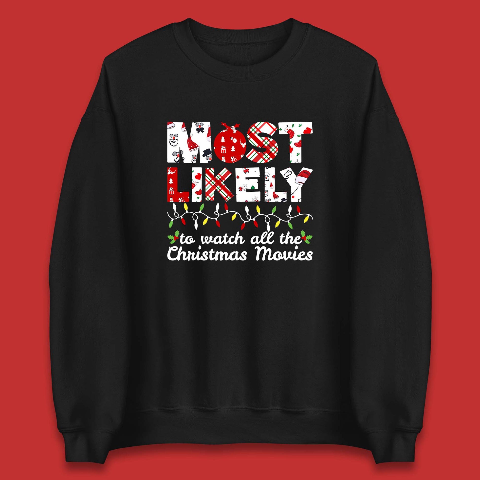 most likely to christmas sweater