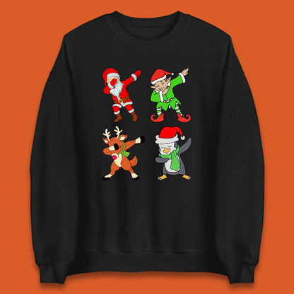 santa claus & friends dabbing sweatshirt