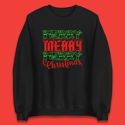 merry merry merry christmas sweatshirt