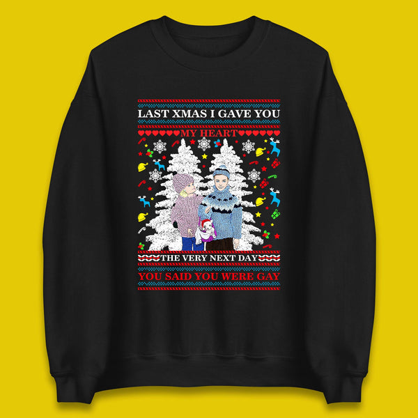 Last Xmas I Gave You My Heart The Very Next Day You  Said You Were Gay Unisex Sweatshirt