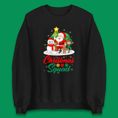 christmas squad santa claus snowman elf gingerbread sweatshirt