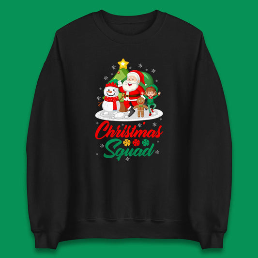 christmas squad santa claus snowman elf gingerbread sweatshirt