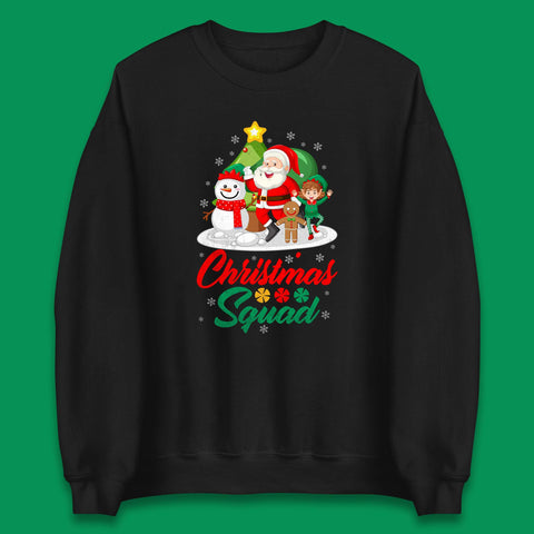 Christmas Squad Santa Claus Snowman Elf Gingerbread Xmas Squad Unisex Sweatshirt