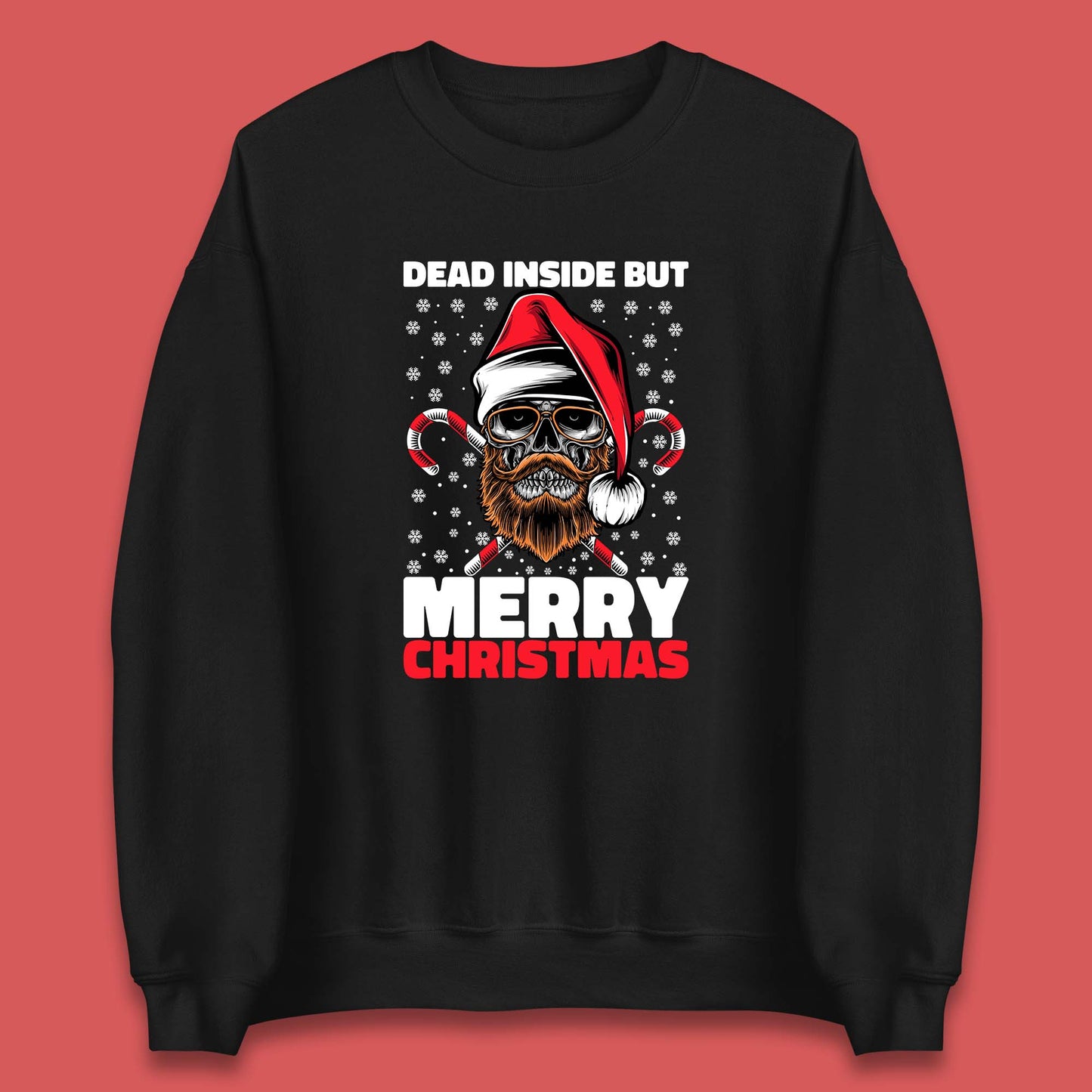 hipster skull christmas sweatshirt