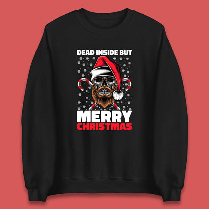hipster skull christmas sweatshirt