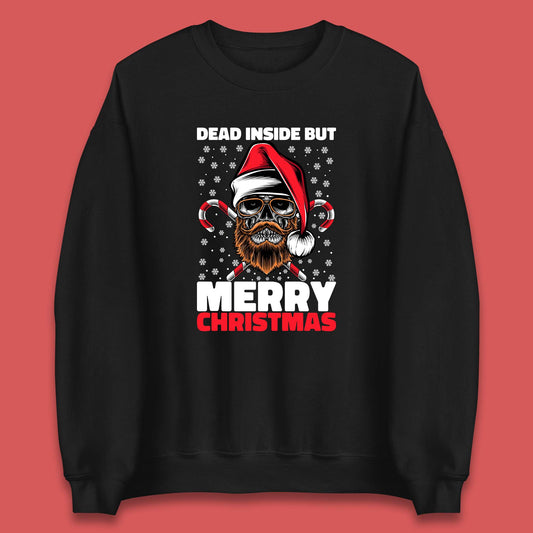 hipster skull christmas sweatshirt