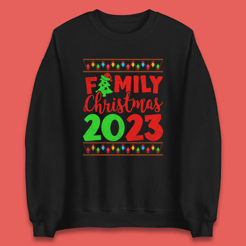Family Christmas 2023 Merry Christmas Squad Xmas Matching Costume Unisex Sweatshirt