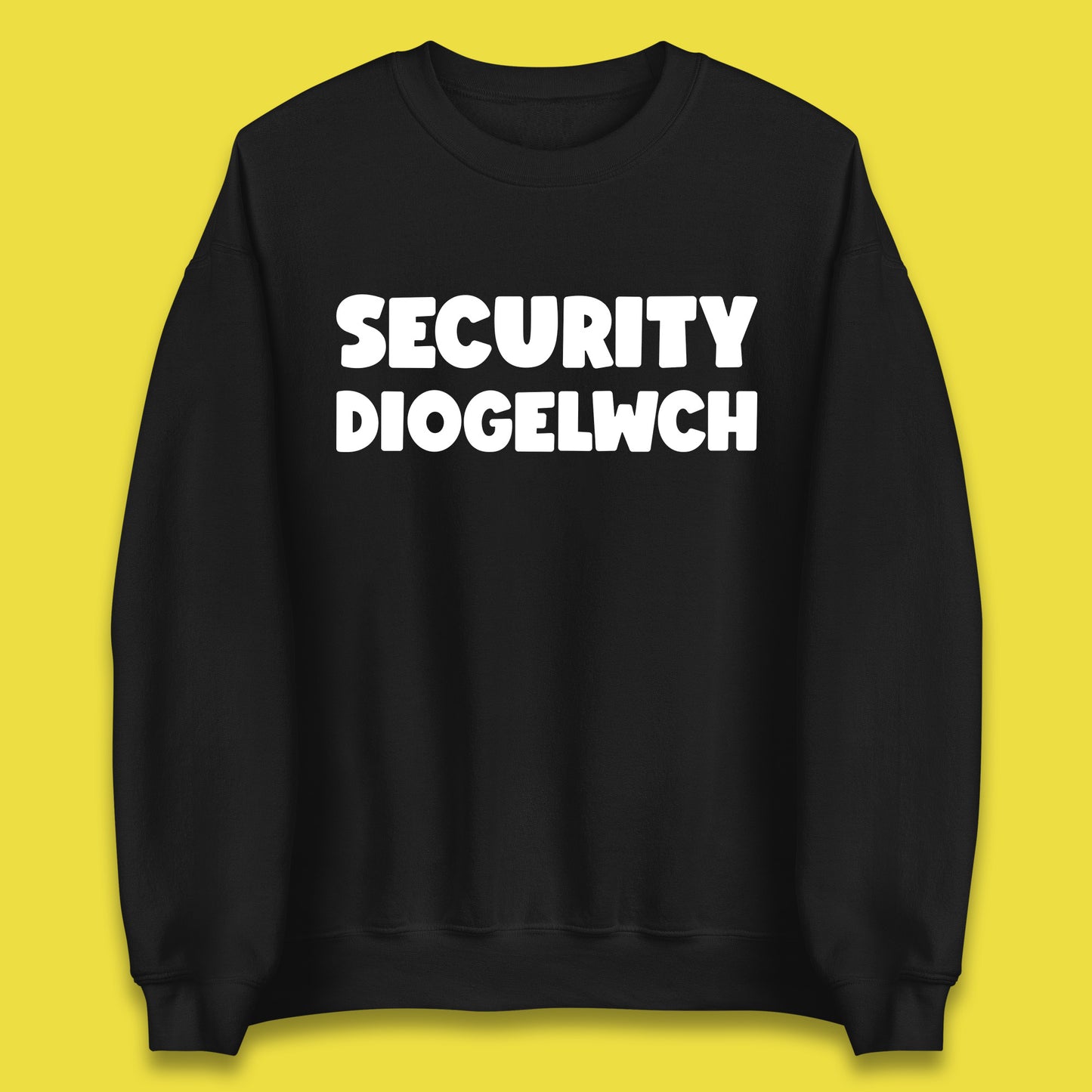 Security Diogelwch Security Services Diogelwch Cymru Workwear Guard Doorman Bodyguard Unisex Sweatshirt