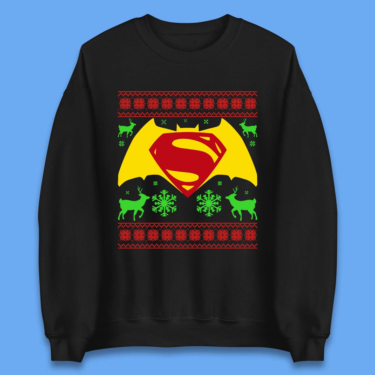 Batman V Superman Christmas Jumper Mens
