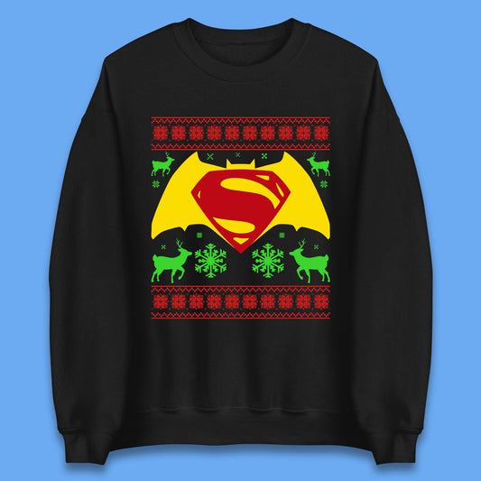 Batman V Superman Christmas Jumper Mens