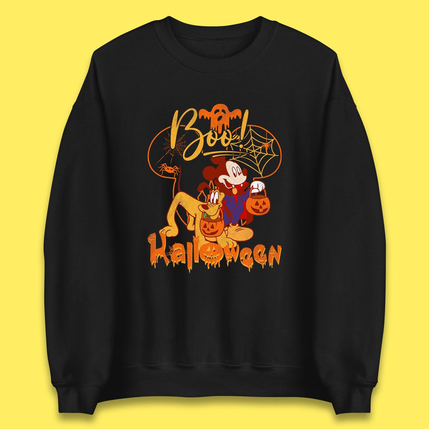 Boo Halloween Mickey Mouse And Pluto Friends Disney Halloween Disneyland Trip Unisex Sweatshirt