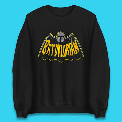 Batdalorian Star Wars The Mandalorian Or Mando X Batman Parody Fictional Characters Unisex Sweatshirt