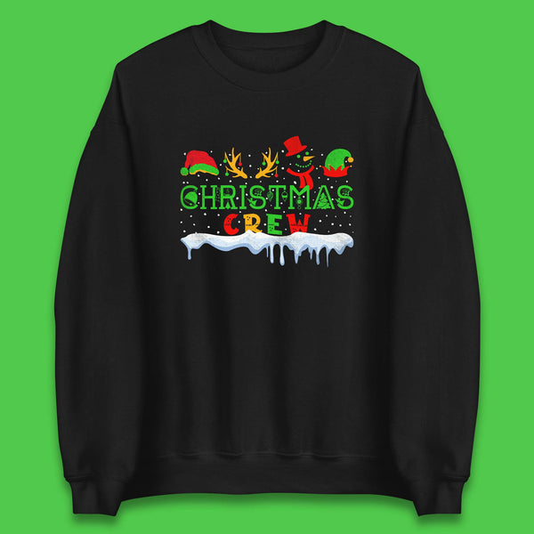Christmas Crew Santa Claus Reindeer Snowman Elf Xmas Holiday Squad Unisex Sweatshirt