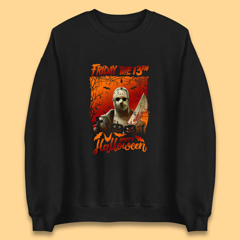 Friday The 13th Happy Halloween Jason Voorhees Halloween Horror Movie Character Unisex Sweatshirt