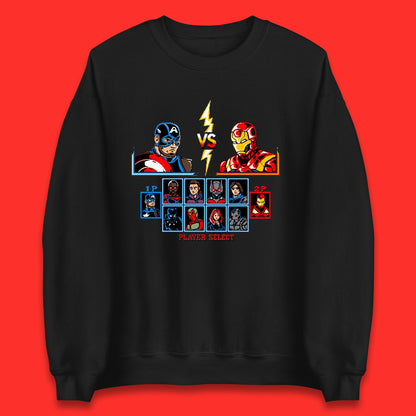 Captain America VS Iron Man Marvel Avengers Superheros Movie Character Panther Widow Thor Unisex Sweatshirt