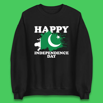 Happy Independence Day Pakistan 14th August Patriotic Pakistani Flag Unisex Sweatshirt