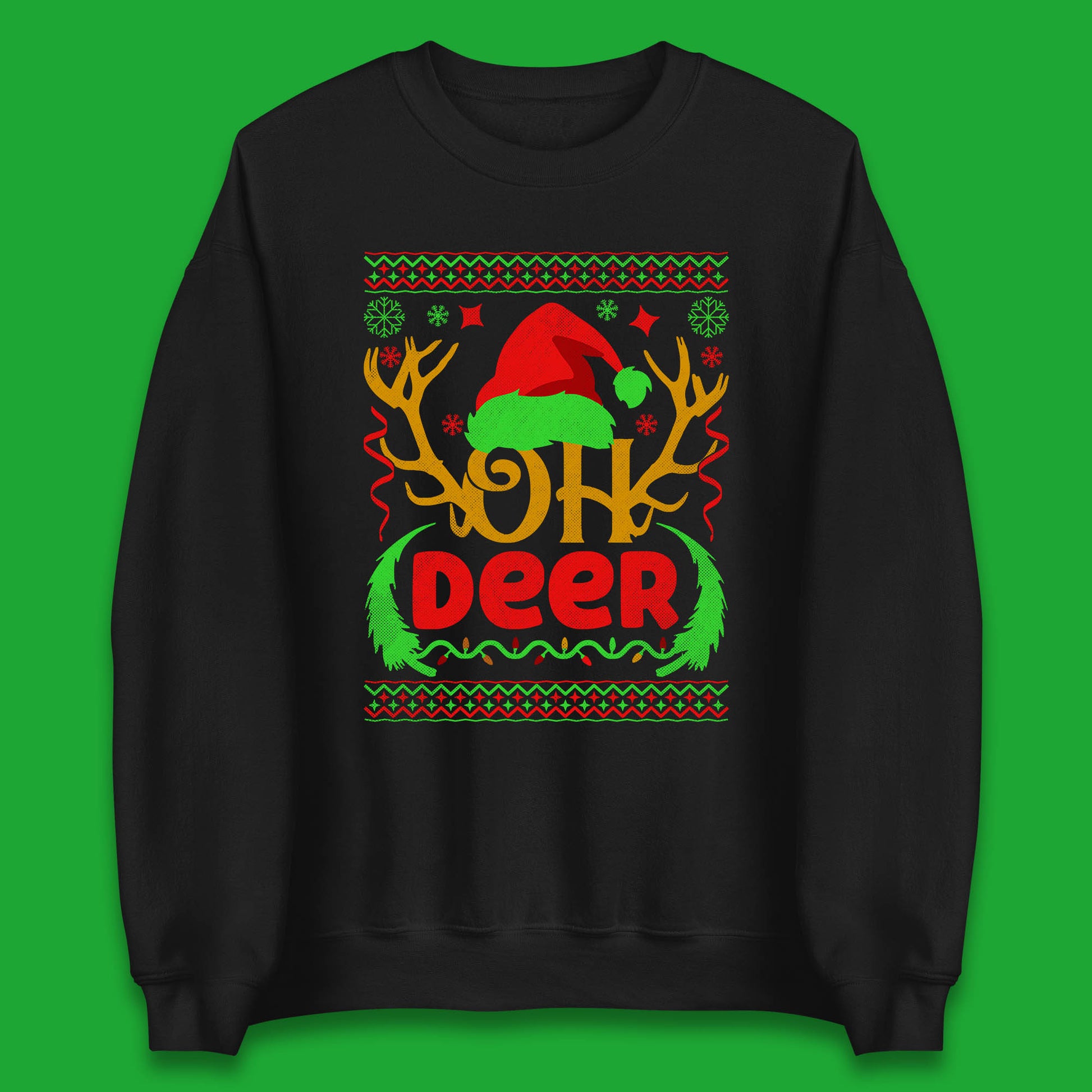 deer antlers christmas sweatshirt