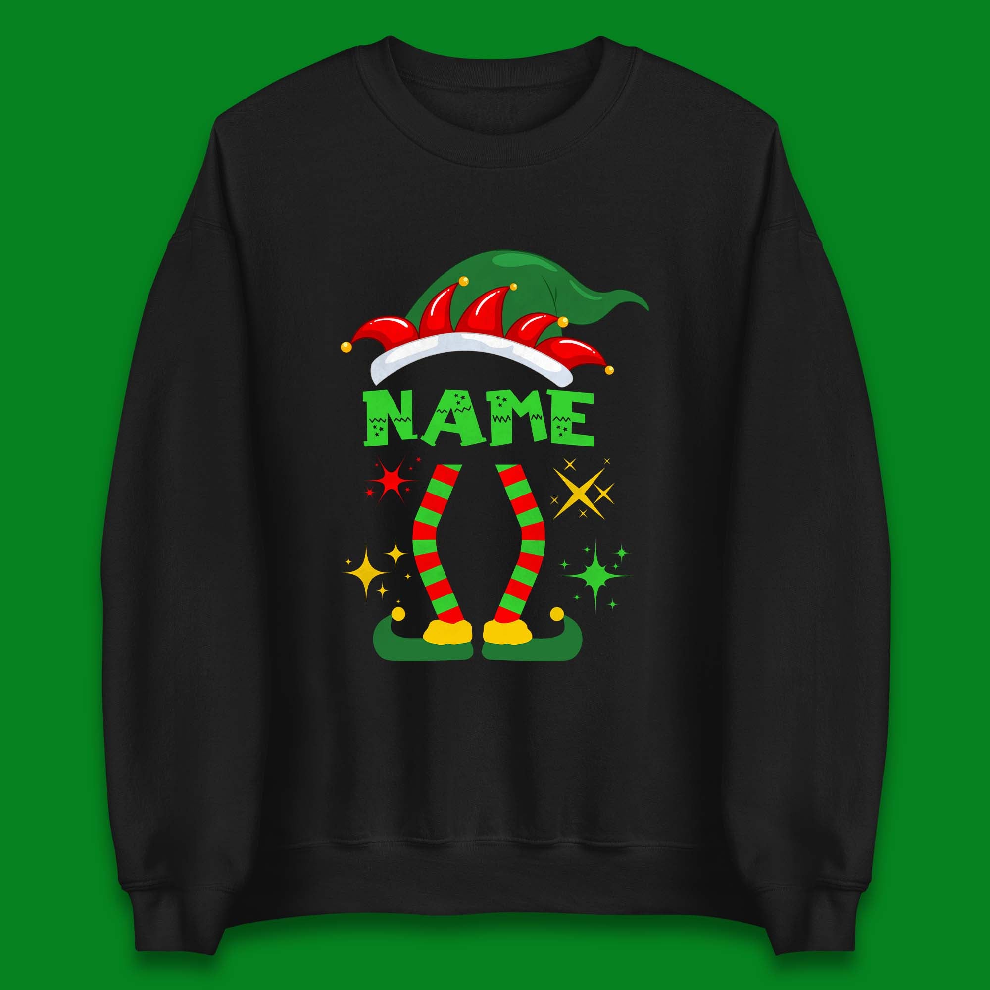 Personalised Elf Christmas Unisex Sweatshirt