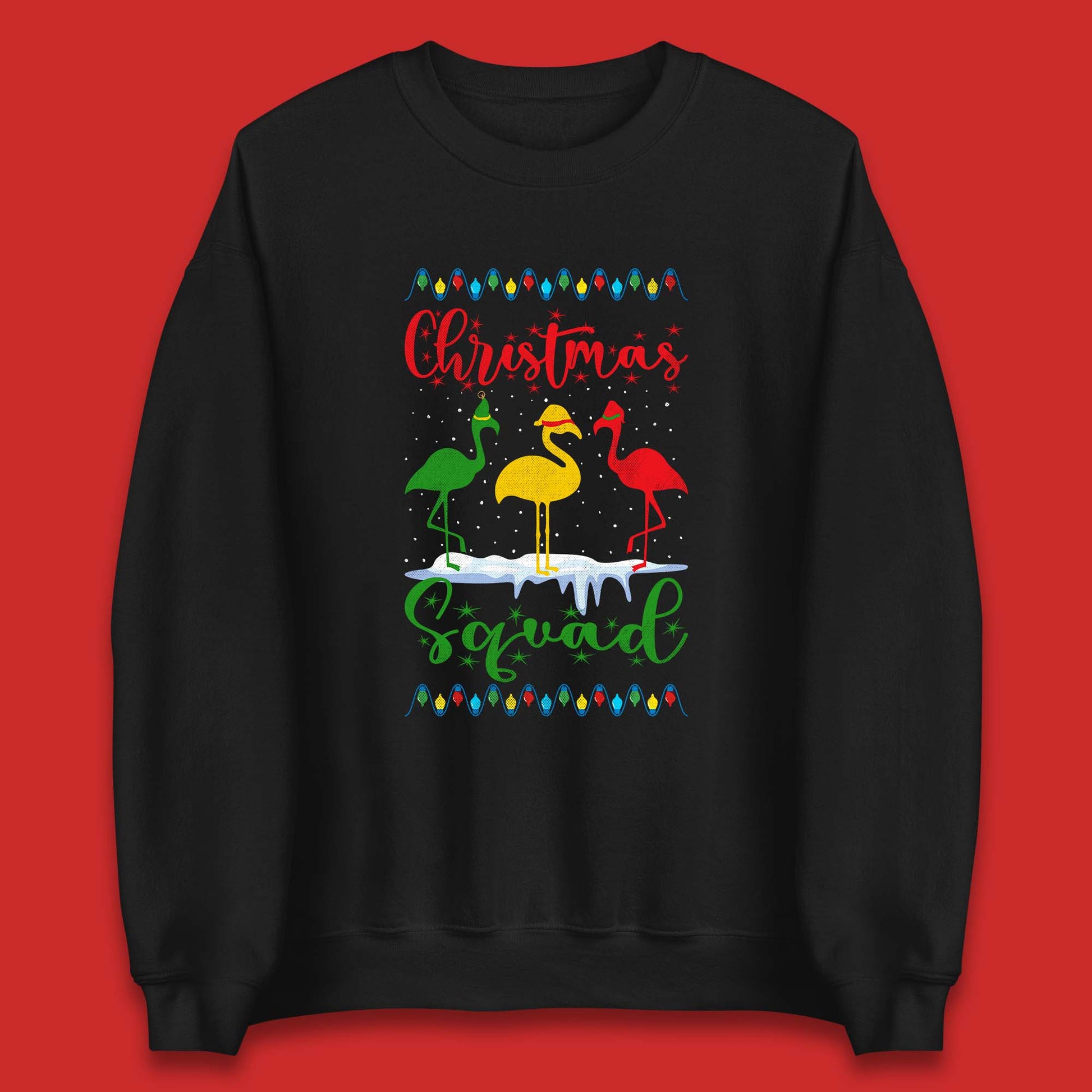 flamingos christmas sweatshirt