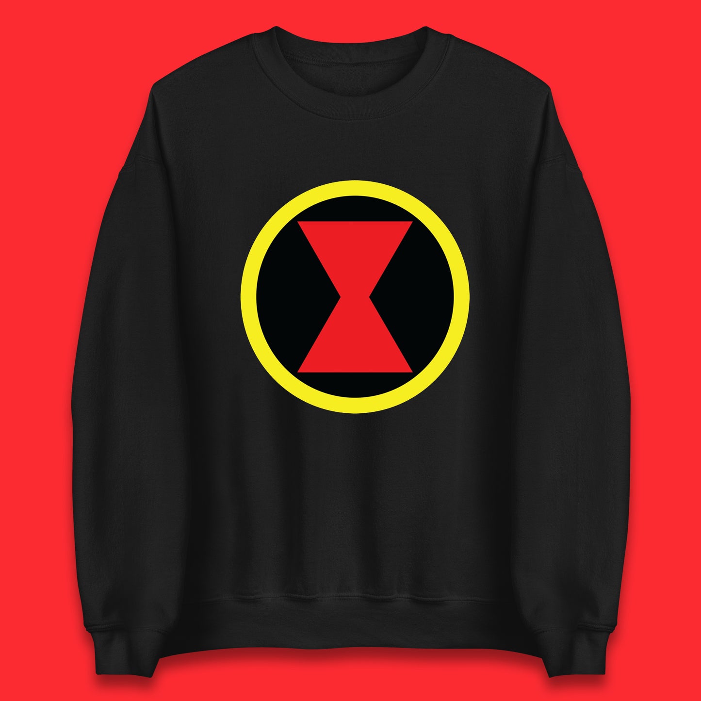 Black Widow Diy Black Symbol Logo Marvel Avengers Superhero Marvel Comics Gift for Marvel Fan Unisex Sweatshirt