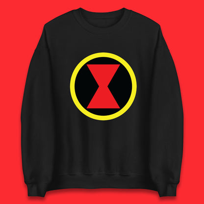 Black Widow Diy Black Symbol Logo Marvel Avengers Superhero Marvel Comics Gift for Marvel Fan Unisex Sweatshirt