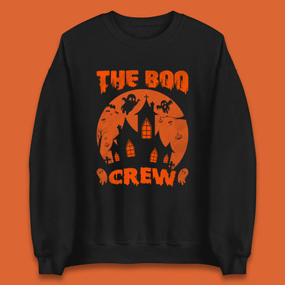 The Boo Crew Halloween Boo Squad Matching Costume Haunted House Horror Boo Ghost Unisex Sweatshirt