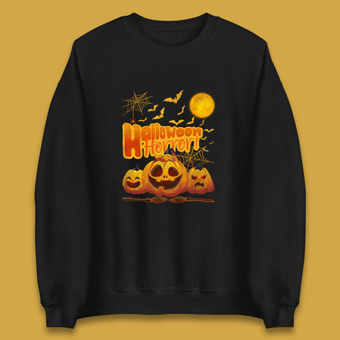 Happy Halloween Jack-o-lantern Horror Scary Monster Pumpkins Unisex Sweatshirt