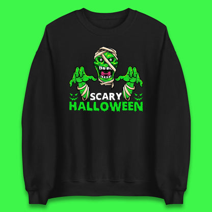 Scary Halloween Skull Zombie Mummy Horror Monster Zombie Hands Scary Vibes Unisex Sweatshirt