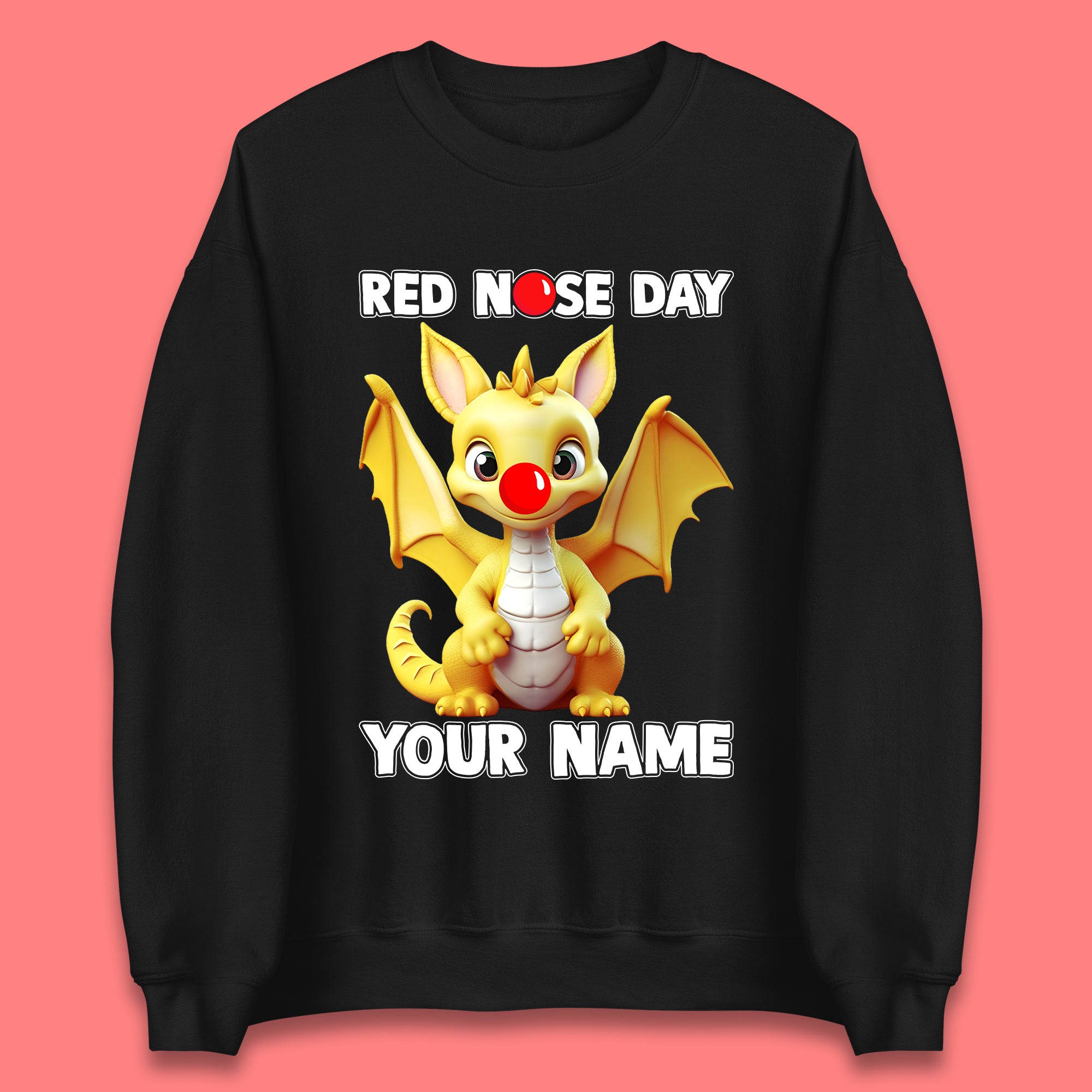 Personalised Dragon Red Nose Day Unisex Sweatshirt