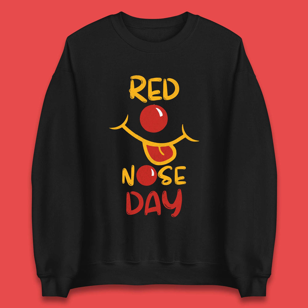 Red Nose Day Smiley Face Unisex Sweatshirt