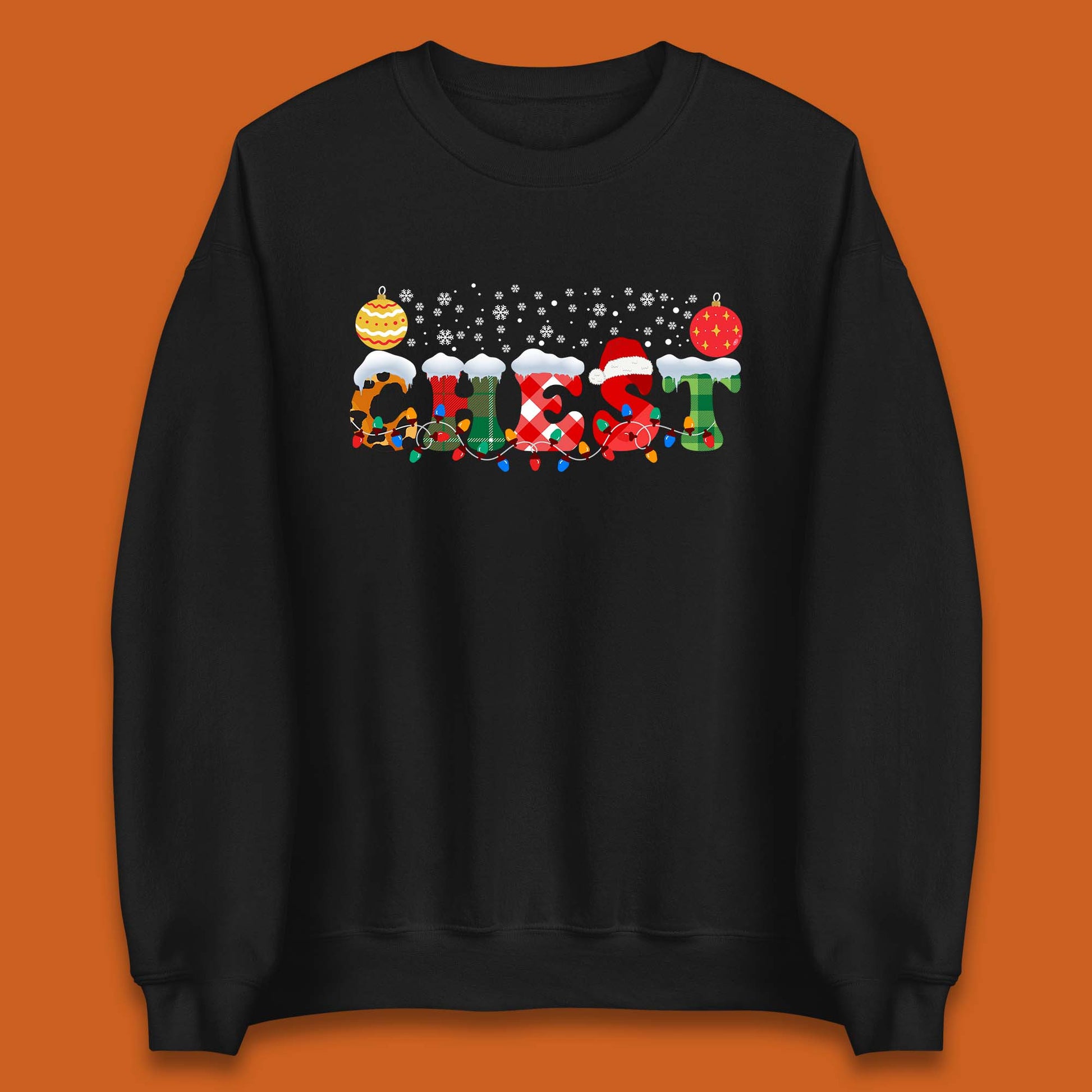 chest and nuts christmas snow winter sweatshirt