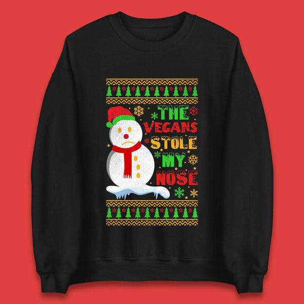 Vegan Snowman Christmas Unisex Sweatshirt